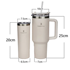 Copo Térmico 1200ml Aço Inoxidável - Garrafa Térmica com Canudo