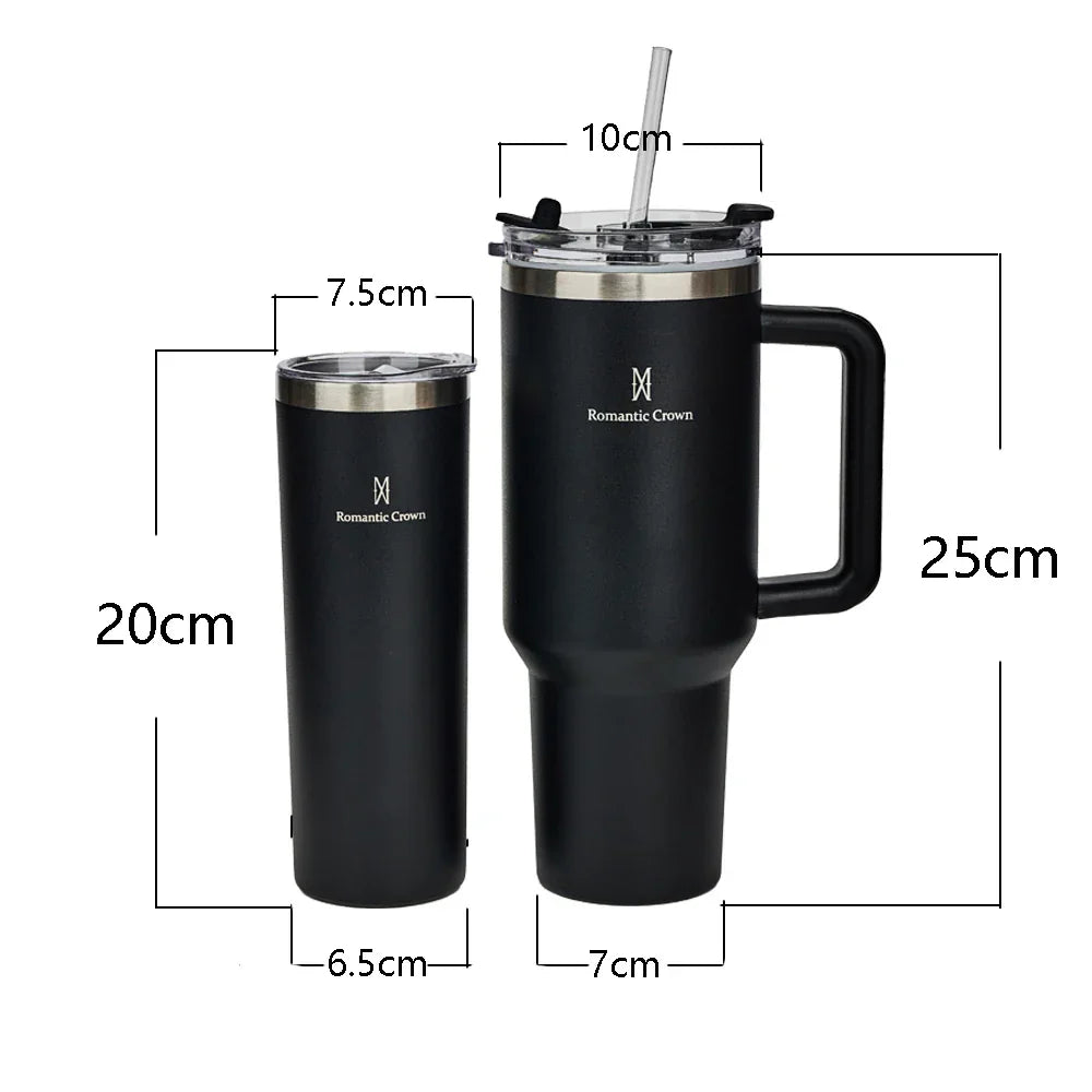 Copo Térmico 1200ml Aço Inoxidável - Garrafa Térmica com Canudo