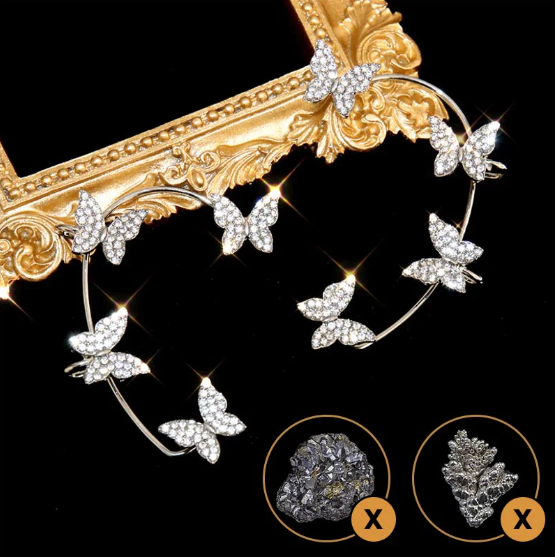 Brinco de Borboleta Cristais