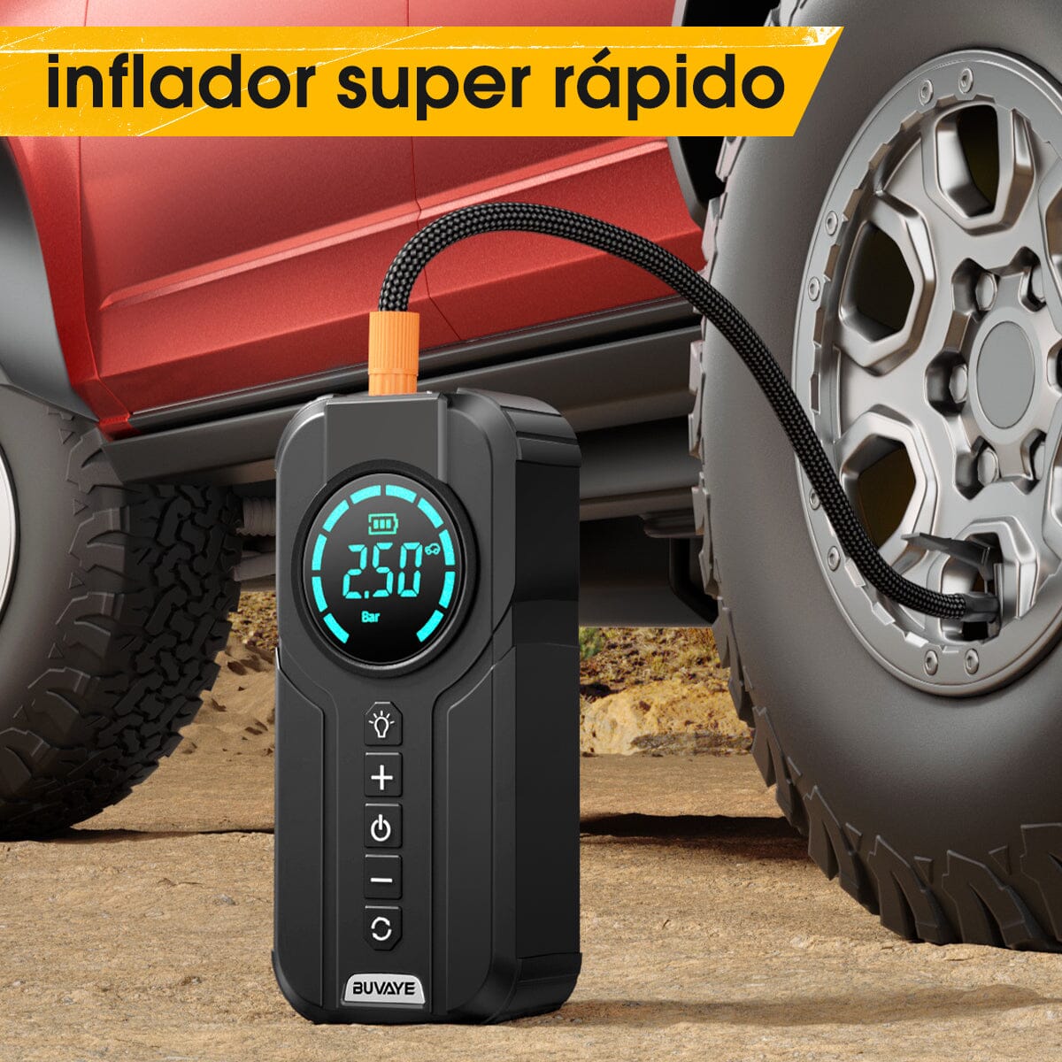 Power Compressor + Carregador de Bateria Veicular Portátil 3 em 1 - [ÚLTIMAS UNIDADES]